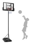 Basketstativ 180-305 cm höjdjusterbar basketkorg med stativ & 2 hjul korgsystem för barn