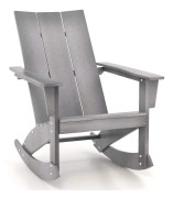 Gungstol utomhus Adirondack trädgårdsstol gjord av HDPE 93 x 55,5 x 90 cm grå