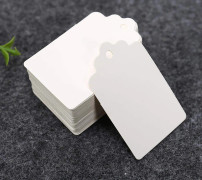 100x Pappersetiketter - Vita