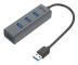i-Tec USB 3.0 Metal Passive HUB - Hubb - 4 x SuperSpeed USB 3.0 - skrivbordsmodell