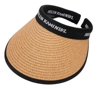 Women's Straw Sun Hat Wide Brim UV Protection Beach Hat Adjustable Outdoor Summer Hat Brown