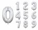 folieballong Nummer 8 102 cm silver