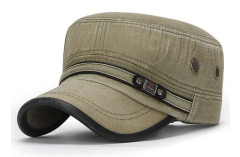 Breathable Outdoor Military Hat, Adjustable Cotton Sun Hat, Casual, UV Resistant, for Fishing Green