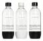 Flaskor - Sodastream - Set med 3 x 1L - Kompatibla med Jet Cool Terra Spirit Fizzi Easy Source One Touch - Återanvändbara