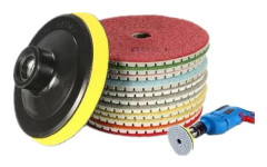 Set med 8 diamantslipskivor, 4 tum