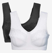 Soft-bh med broderi Lily 2-pack