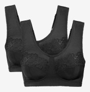 Soft-bh med broderi Lily 2-pack