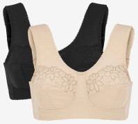 Soft-bh med broderi Lily 2-pack