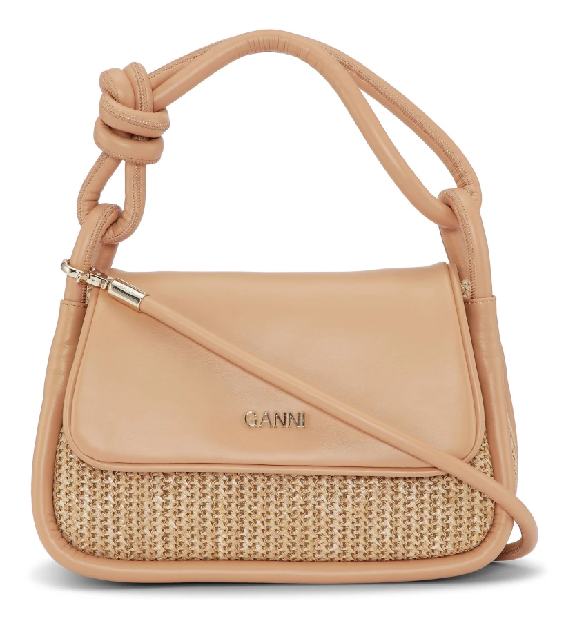 Knot Flap Raffia Bag