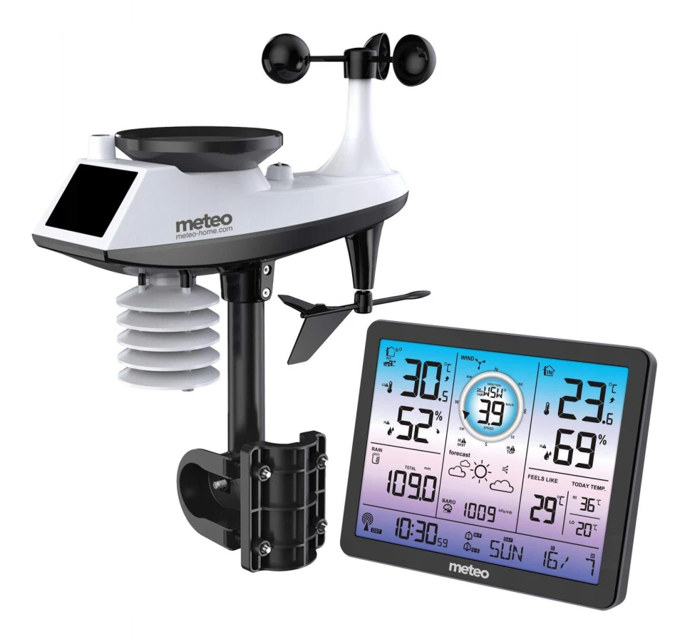 Väderstation + vind- och nederbördsmätare