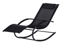 Trädgårdsgungstol - svart - 140x63x89 cm