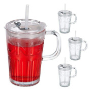 Set med 10 dricksglas med handtag