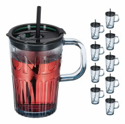 Set med 10 dricksglas med handtag