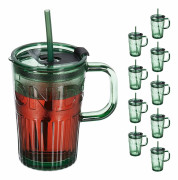Set med 10 dricksglas med handtag
