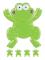 Frog Badrumsdekaler Set om 5