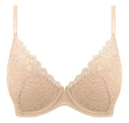 Wacoal BH Raffine Plunge Push Up Bra Beige C 90 Dam