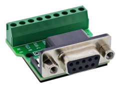 InLine kopplingsplint D-Sub 9 uttag - skruvplint - skruvsäkring (92501C)