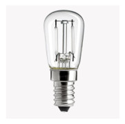 LED-lampa UNI-WHITE päron klar E14 1W 2700K dimbar