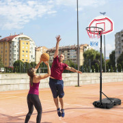 Basketkorg, justerbar 1,5–2,1 m, fyllbar bas