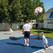 Bärbar basketkorg med hjul, 28-tums ryggstöd