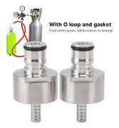 2-pack kolsyremössa i rostfritt stål med kulkoppling, läckagesäker för PET-flaskor, kompatibel med CO2-system för hembryggning och läsktillverkning