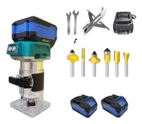 Träfräsverktyg, 5-hastighetsjusterbar, sladdlös design,2 Batterier Set