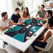 Pokerbordsmatta 70 x 35 tum, vattenavvisande, halkfri