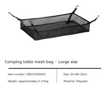 MOVES-IGT campingbord - nätpåse L tillbehör - hängande förvaring - mesh organiserare camping - Net Bag-L