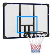 Basketbollring, Bräckfri Bakplatta, Mått 113 x 61 x 73 cm, Lämplig för Väggmontering, Rostbeständig Stålram, Förstärkta Hörnskydd