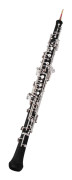 Professionell Oboe C-tangent Halvautomatisk Stil Silverpläterade Tangenter Träblåsinstrument med Oboeblad silver