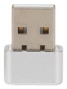 USB Musrörare Liten Omärkbar med Separata På/Av-knappar Stöder 3 Spår Plug and Play Håller PC Laptop Vaken Silver