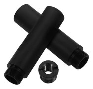 Förlängningsrörssats i aluminiumlegering för mikrofonstativ, 2 rör + adapter, för inspelning, livestreaming, sång