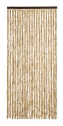 Myggnätsgardin - Dörrdraperi - Chenille - Insektsnät för dörr - 90x200 cm - Krokupphängning - Beige