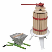 vidaXL Frukt- och vinpress set 2 delar
