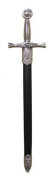 Kung Arthurs 27 cm metall Excalibur sabel med fodral, dekorativt vapen utan egg.