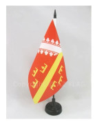 Bordflagga Alsace Gammal 21x14cm - alsacisk - Frankrike Hög kvalitet