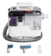 Matt- och textiltvätt - Handhållen våt- och torrdammsugare - 500 W effekt - 12 kPa sug - Dubbel vattentank 1,8 L - 5 m sladd - EU 220–240 V - Vit