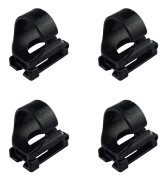 4-pack svart plast snorkelklämma ersättning för snorkling och dykning