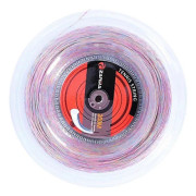 ZARSIA 1 rulle 1,35 mm syntetisk Flash Nylon Rainbow Tennissträng Mjuk känsla Tennisracketsträngar (200M) Multicolor