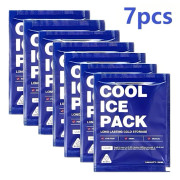 7-delat set med återanvändbara kylklampar, långvariga gelkylklampar för kylväskor, picknick, camping, grill, håller maten fräsch, snabb kylning 7pcs