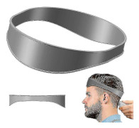 DIY Böjd Hårklippningsband i Silikon för Hemmet, Nacklinje Rätning Mall och Hårtrimningsguide Hårklippningsverktyg - ANYOU Grå Grey