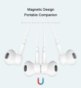 Ljudisolerande in-ear-hörlurar med mikrofon för iPhone, iPod, iPad, MP3, Huawei, Lätta hörlurar med volymkontroll och 3,5 mm-uttag