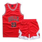 【BQ】Michael Jordan Nr 23 Basketlinne Set Chicago Bulls Barn Ungdom Uniform Röd - Perfekt Röd-Xin color:Red color:Red size:XS (110-120CM)