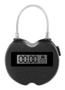 Smart Time Lock LCD-display Tidslås Multifunktionell Elektronisk Timer för Resor, Vattentät USB-laddning [DB] black
