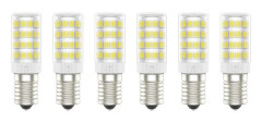 E14 LED-lampor 5W 300 Lumen Ej Dimbar Flimmerfri Kallvit 6000K för inomhusbelysning AC220-240V 6-pack