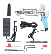 Tuftingpistol 2 i 1 Dubbeländamål Cyan Matt-tuftingpistol Matt-tillverkningskit DIY Broderimaskin Nålkit 100–240V UK PLUG