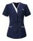 Städuniformer Rengöringsuniformer Kortärmade V-ringade Skrubbtoppar Present Navy blue M