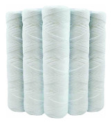 Set med 5 spolfilterpatroner Antisediment 9 3/4 tum - 20 mikron kompatibel med 10 tums filter tillverkade i Frankrike-kryc
