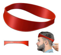 Böjd silikonhalslinjemall för frisörhårklippning Red