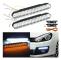 2x 12W 30 LED Blinkande Varselljus för Bilar - Vit/Gul[DB] white light